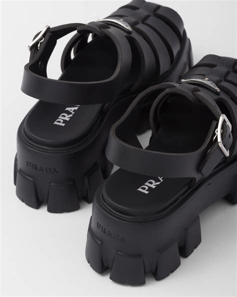 prada monolith foam rubber sandals|monolith gabardine boots.